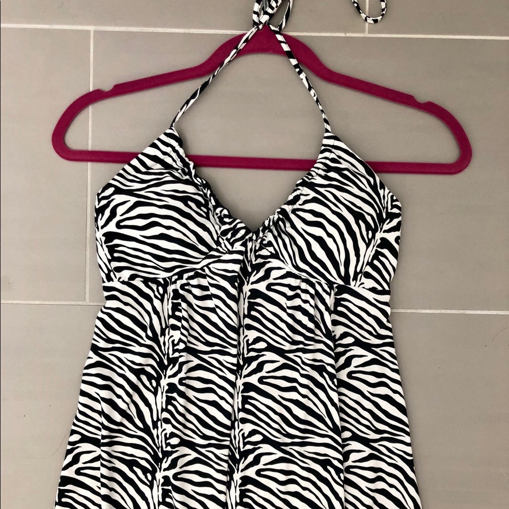 Zebra print maxi dress